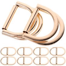 10Pcs Golden Metal Double D Rings Buckles for DIY Crafts and Belts