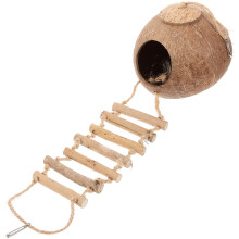 1Set Decorative Coconut Shell Hanging Bird House Resting Nest for Pets