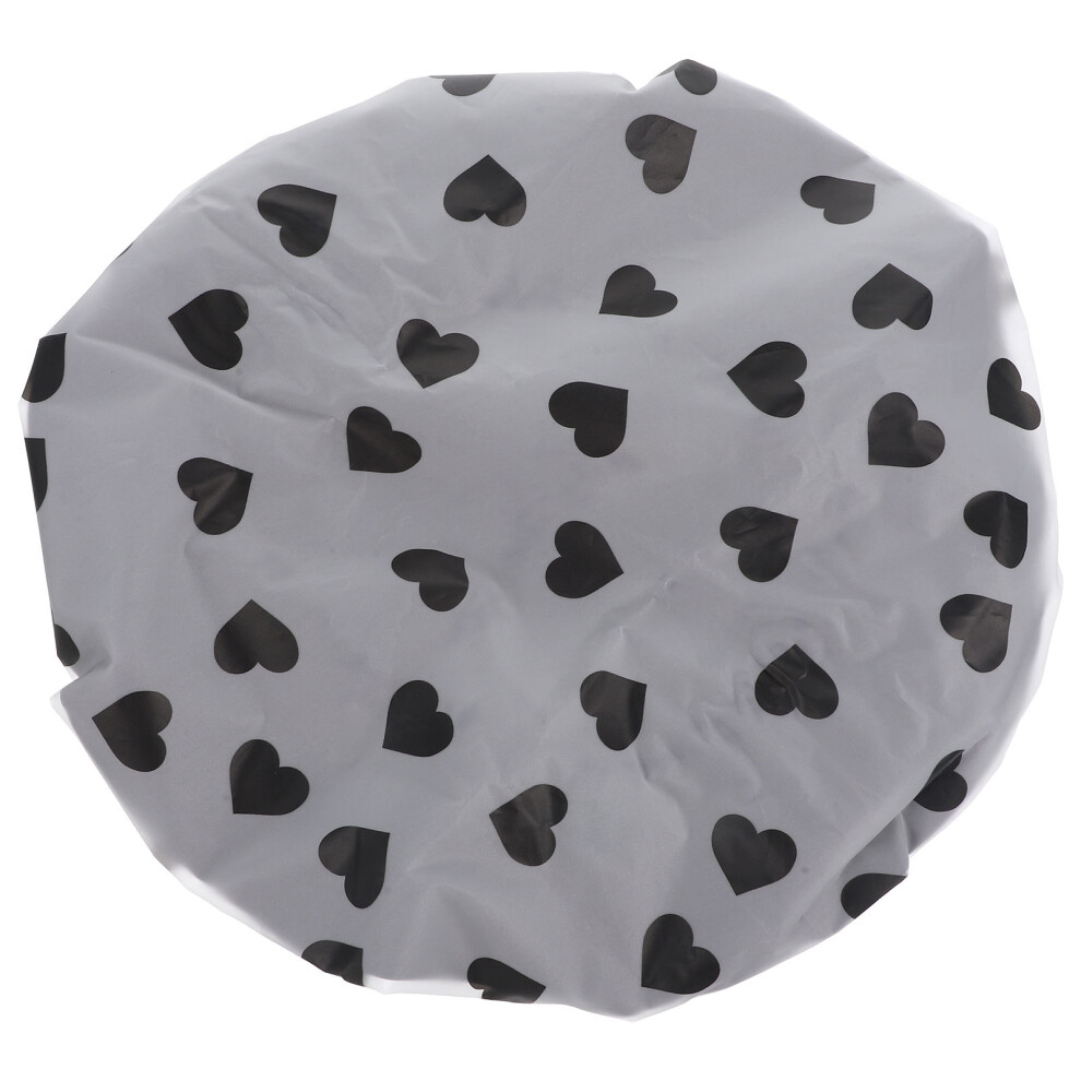 Iplusmile Black Large Satin Lined Shower Cap Reusable Hair Cover For Women