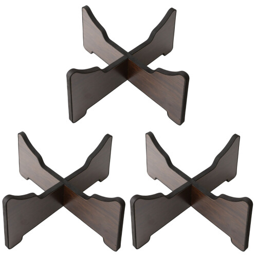 3Pcs Professional Wood Tongue Drum Stand Safe Storage Display Rack 1