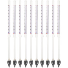 40Pcs Glass Maple Syrup Hydrometers White Liquid Measurement Gauges