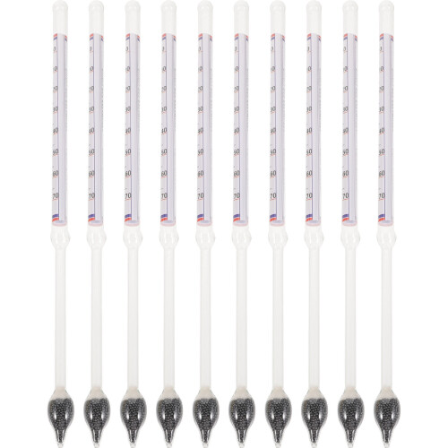 40Pcs Glass Maple Syrup Hydrometers White Liquid Measurement Gauges