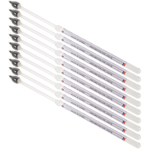 40Pcs Glass Maple Syrup Hydrometers White Liquid Measurement Gauges 1