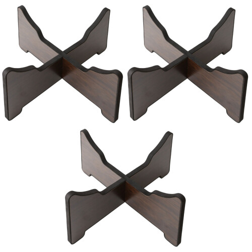 3Pcs Professional Wood Tongue Drum Stand Safe Storage Display Rack 2