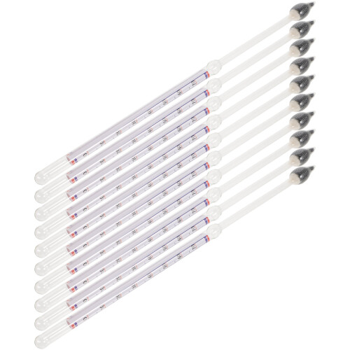 40Pcs Glass Maple Syrup Hydrometers White Liquid Measurement Gauges 2