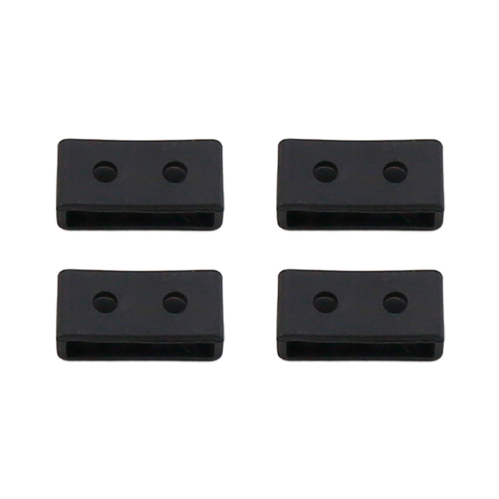 4Pcs Silicone Watch Band Strap Loops Durable Watch Rings Black 3072457401041