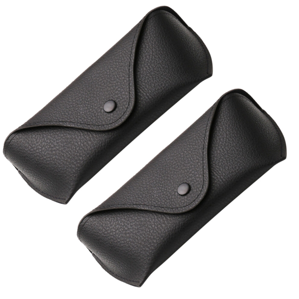 Iplusmile Black 2Pcs Slim Oxford Glasses Box Durable Storage Case With Buckle