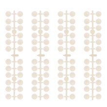 8Sets White Nail Color Plates Round Manicure Color Boards for Nail Art