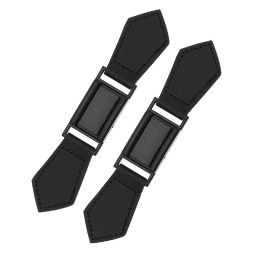 2Pcs Durable Metal and Leather Toggle Buckles for Coat Closures