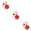 3Pcs Creative Multi-Color Alloy Breastpin Gift Beautiful Brooch Pins 9