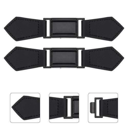2Pcs Durable Metal and Leather Toggle Buckles for Coat Closures 2