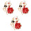 3Pcs Creative Multi-Color Alloy Breastpin Gift Beautiful Brooch Pins 3