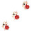 3Pcs Creative Multi-Color Alloy Breastpin Gift Beautiful Brooch Pins 5