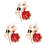 3Pcs Creative Multi-Color Alloy Breastpin Gift Beautiful Brooch Pins 2