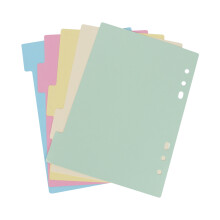 2Sets A5 Binder Dividers Colored Tabs Green Index Paper Organizer