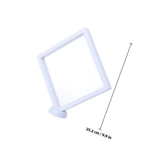 3d floating frame shadow box display case 18x18x2cm white 2