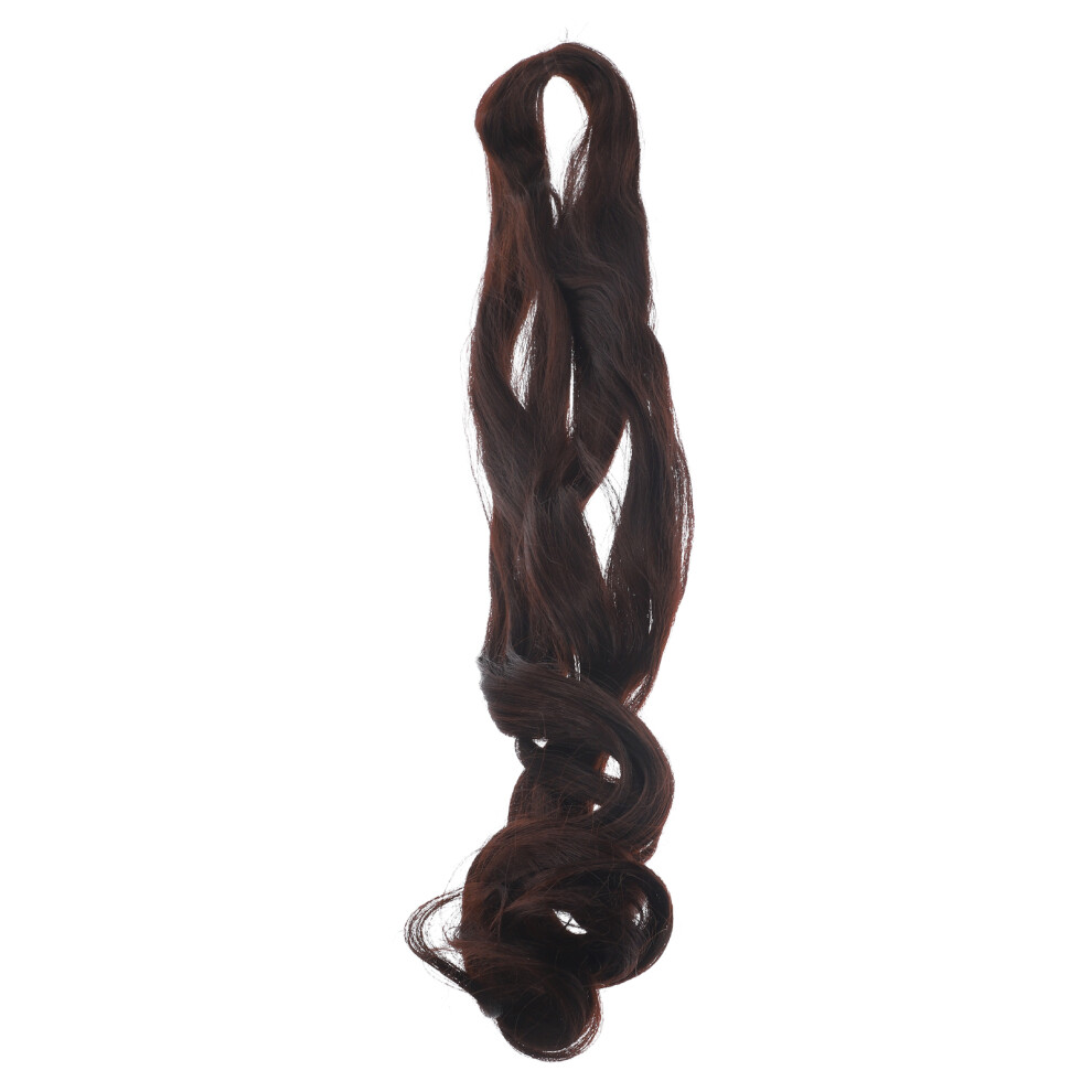 Villcase Unisex Black Long Braiding Hair Extension Easy To Braid Synthetic Wig