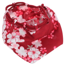 1Pc Japanese Style Bag Dark Red Cherry Blossom Drawstring Coin Purse