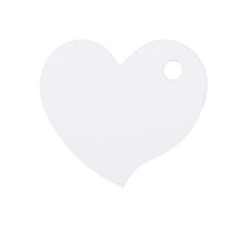 100Pcs Kraft Paper Heart Tags White Blank DIY Labels with Durable Jute