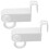 2Pcs Portable White ABS Plastic Radiator Clothes Rack for Fast Drying 8