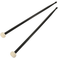 2Pairs Black Nylon Drum Sticks Double-End Felt Performance Drumsticks