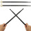 2Pairs Black Nylon Drum Sticks Double-End Felt Performance Drumsticks 11