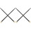 2Pairs Black Nylon Drum Sticks Double-End Felt Performance Drumsticks 7