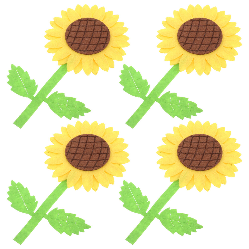 4 Pcs Kids Room Wallpaper Sunflower Decoration Child Toddler Ohphcall