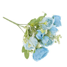 2Pcs Blue Simulation Peony Silk Flowers for Party DIY Decoration