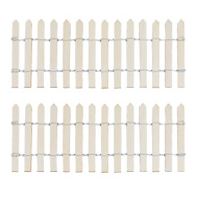 2St Kleine Houten Tuinhekken Khaki Voor DIY Decoratie En Minituinen