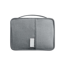 Grey Travel Passport Case Durable Document Organizer Pouch