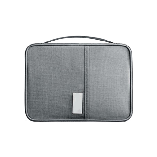 Grey Travel Passport Case Durable Document Organizer Pouch