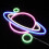 1Pc Assorted Color LED Neon Light Cosmic Shape Durable PVC Decor 3