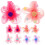 10St Haarclips Kids Bloemdesign Ponytail En 1