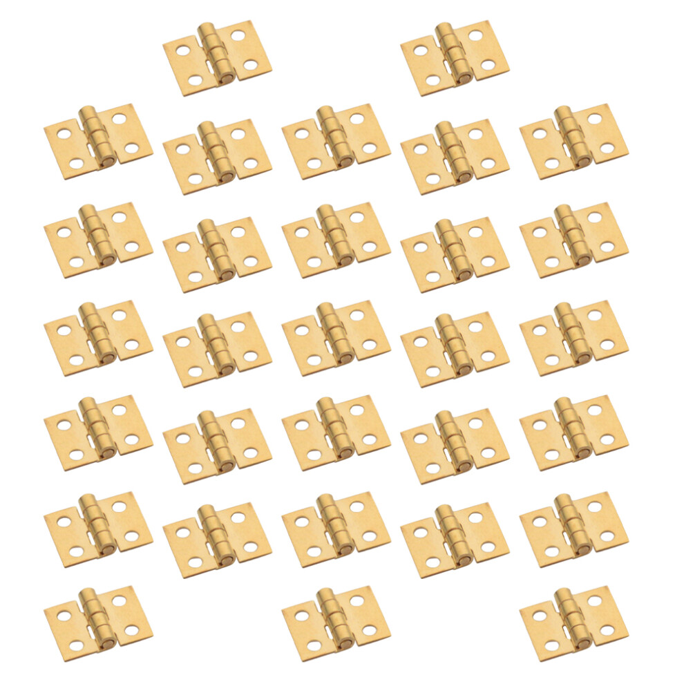 30Pcs Mini Copper Box Hinges Small Vintage Style For Wood Craft Use 3171601290422