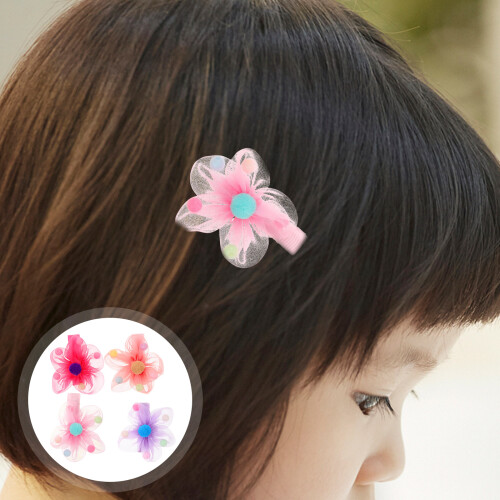 10St Haarclips Kids Bloemdesign Ponytail En 2