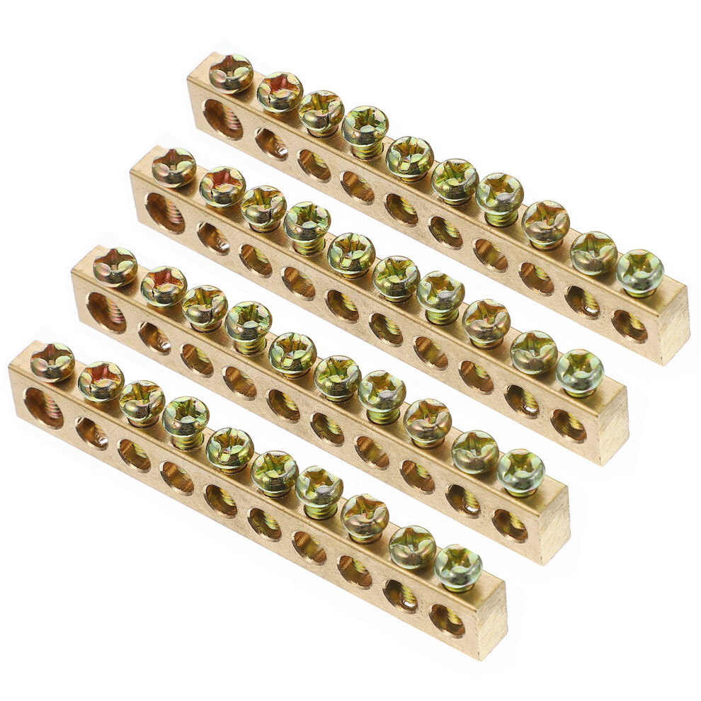 12Pcs Copper Ground Neutral Bar Screw Terminal Distribution Wire Block 013609872930
