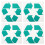 4Pcs Green Recycle Stickers Self-Adhesive Trash Bin Labels for Sorting 1