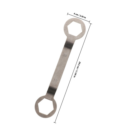 Black Double Head Spanner Metal Wrench for Motorcycle Maintenance 1