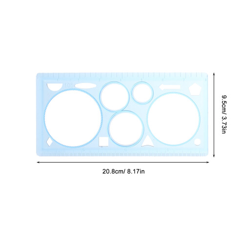 1Set Durable PP Multi-Functional Drawing Tools Ruler Set for Designers 1