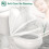 White D Shape Soft Close Toilet Seat with Quick Release and Adjustable  Fixing Hinges 2