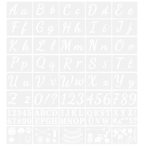 40 Sheets Letter Template Drawing Craft Stencils Templates Letters