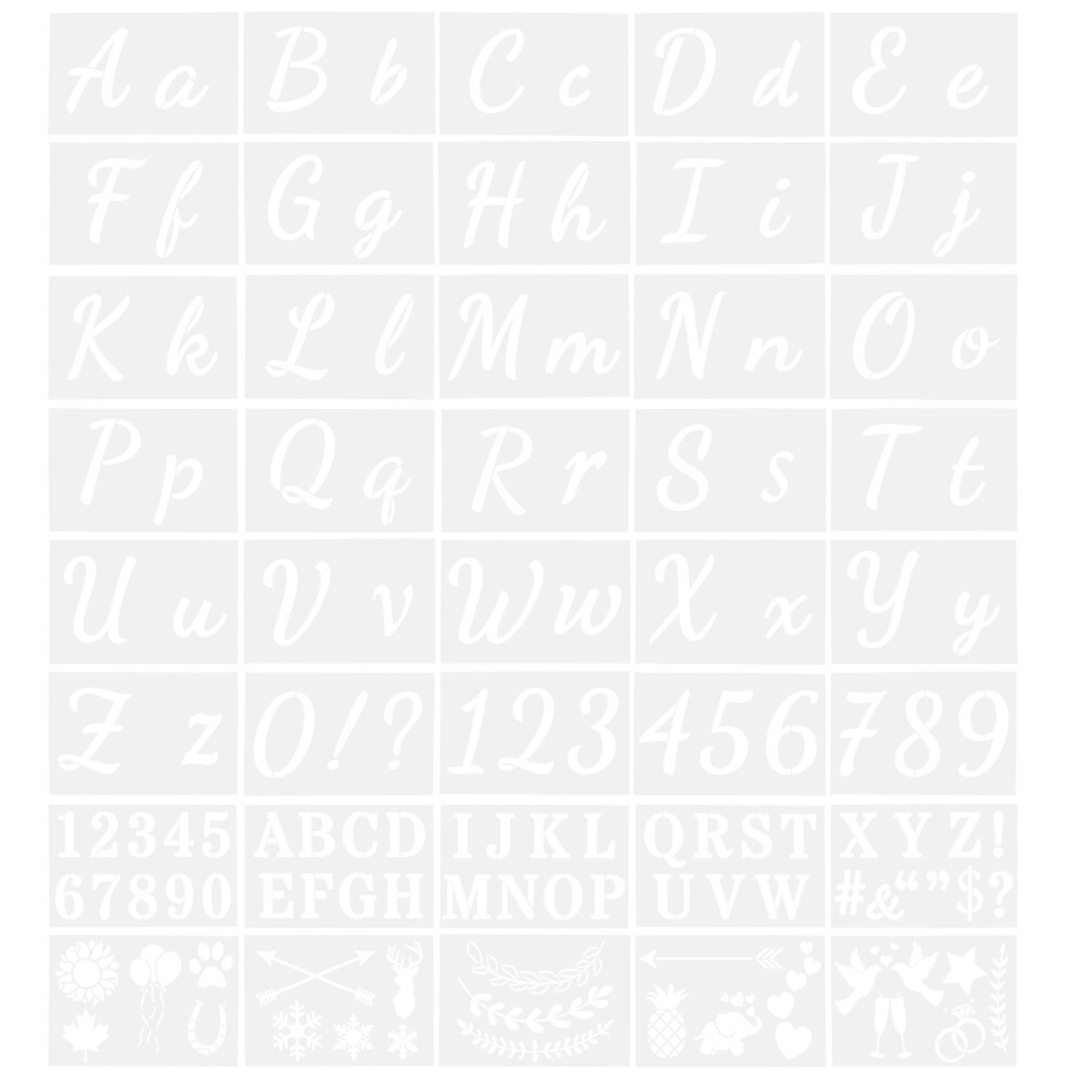40 Sheets Letter Template Drawing Craft Stencils Templates Letters 3033693766394