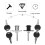 4 Pcs Wardrobe Lock For Cupboard Doors Cabinet Locks Office Drawer 10