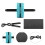 1Set Exercise Ab Roller Wheel Blue with Knee Pad Lightweight for Gym 8