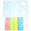 1Set Durable PP Multi-Functional Drawing Tools Ruler Set for Designers 3