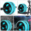 1Set Exercise Ab Roller Wheel Blue with Knee Pad Lightweight for Gym 9