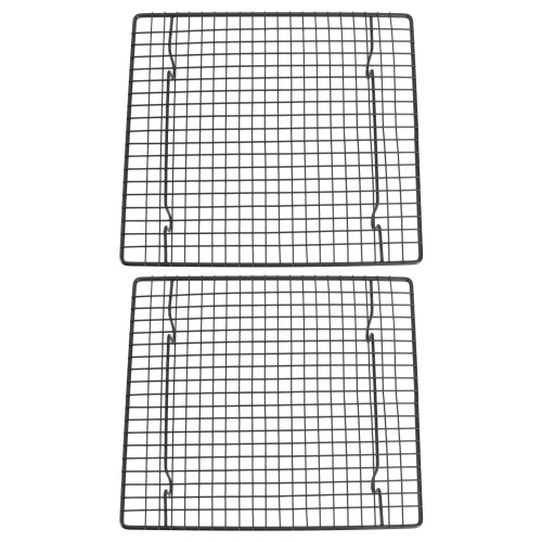 2Pcs Stainless Steel Cake Cooling Rack Baking Rack for Muffins Silver