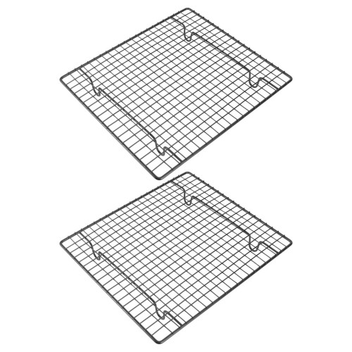 2Pcs Stainless Steel Cake Cooling Rack Baking Rack for Muffins Silver 2