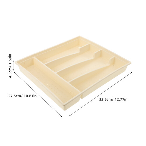 Besteckbehälter Kunststoff Beige Multifunktionaler Organizer 2